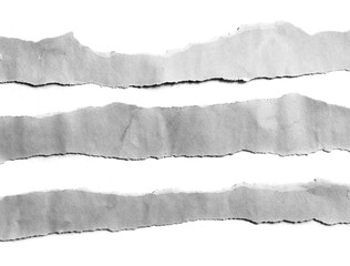Fototapeta premium Old ripped paper isolated on white background with copy space for text
