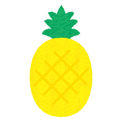 手描き風かわいいパイナップル-pineapple illustration