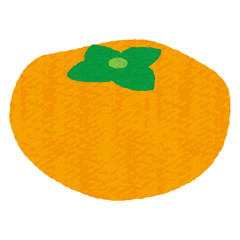 手描き風かわいい柿-persimmon illustration