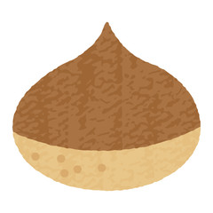 手描き風かわいい栗 マロン-Chestnut illustration
