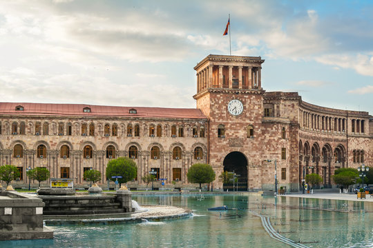 Old building of Government house in Republic square, Yerevan, Armenia