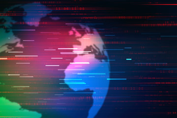 2d illustration world map abstract background