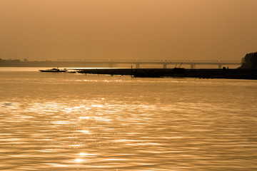 A pleasant evening view at the river bank