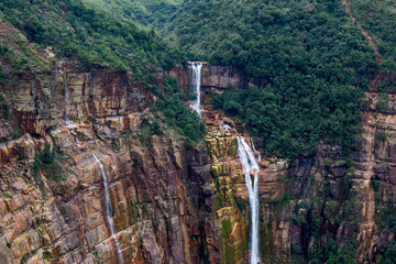 A beautiful scenery in the region of Cherrapunji in India