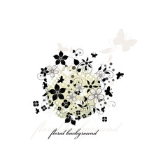 abstract floral background with flowers 