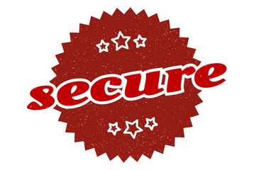 secure sign. secure round vintage retro label. secure