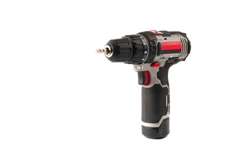 cordless drill screwdriver on an isolated white background