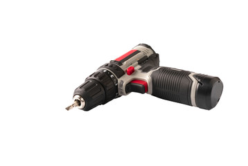 cordless drill screwdriver on an isolated white background