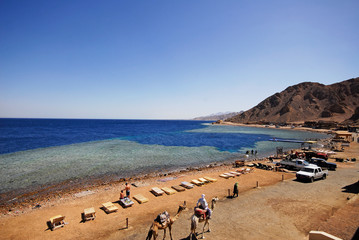Fototapeta na wymiar Blue Hole Beach Dahab, Egypt.