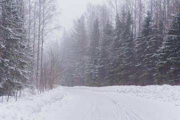 Snowy road