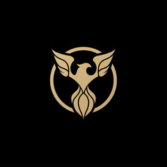 Luxury Eagle, falcon, hawk, phoenix logo vector