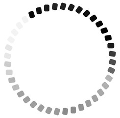 Circular and radial abstract mandalas, motifs, decoration design elements. Black and white generative geometric and abstract art shapes