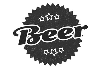 beer sign. beer round vintage retro label. beer
