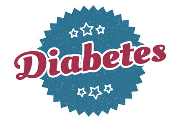 diabetes sign. diabetes round vintage retro label. diabetes