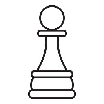 recommend clip art: Vector Outline Chess Pawn Icon