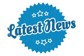 Fototapeta premium latest news sign. latest news round vintage retro label. latest news