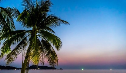 Miami vice sunset with with amazing blue to purple sky