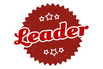 leader sign. leader round vintage retro label. leader