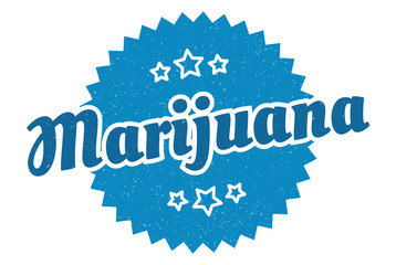 marijuana sign. marijuana round vintage retro label. marijuana