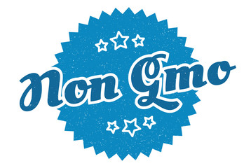 non gmo sign. non gmo round vintage retro label. non gmo