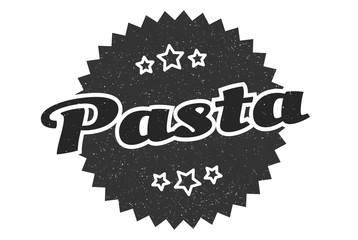 pasta sign. pasta round vintage retro label. pasta