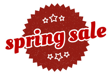 spring sale sign. spring sale round vintage retro label. spring sale