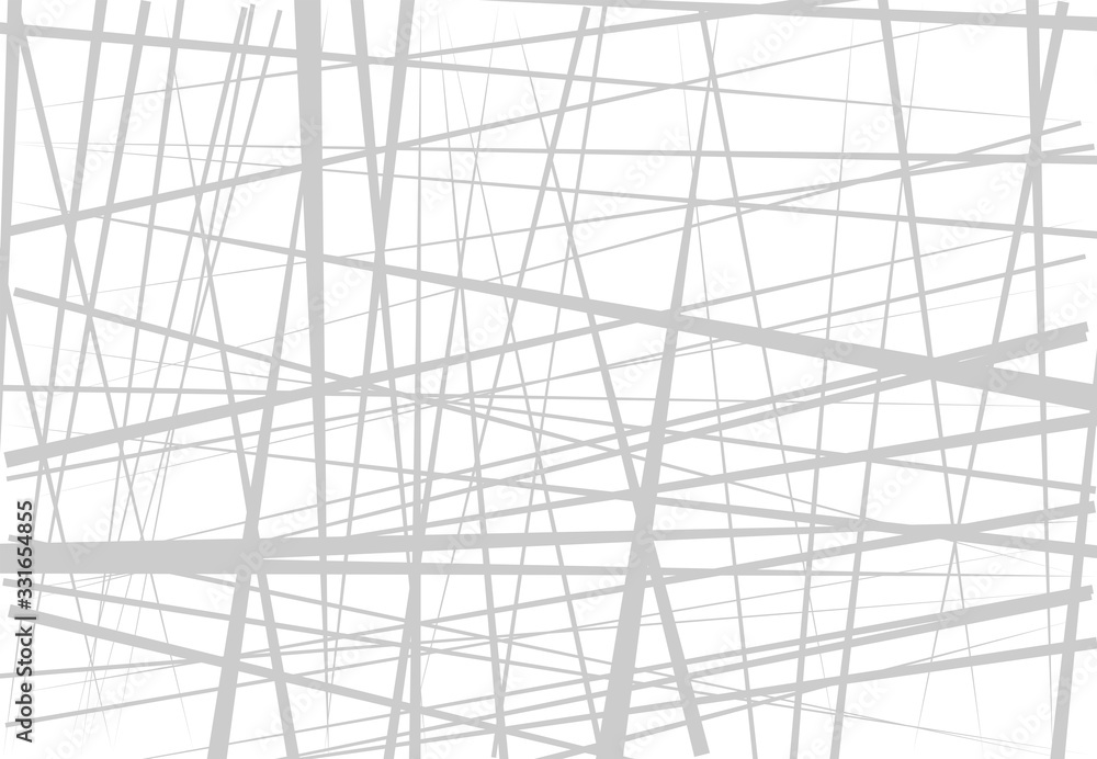 Poster abstract geometric art with random, chaotic lines. straight crossing, intersecting lines texture, st