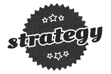 strategy sign. strategy round vintage retro label. strategy