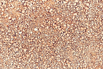 red texture of small gravel stones. background.