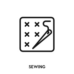 sewing icon vector. sewing symbol sign.