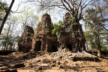 カンボジア　プラサット・プラム寺院