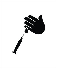 blood test flat icon,vector best flat blood test icon.