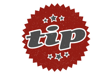 tip sign. tip round vintage retro label. tip