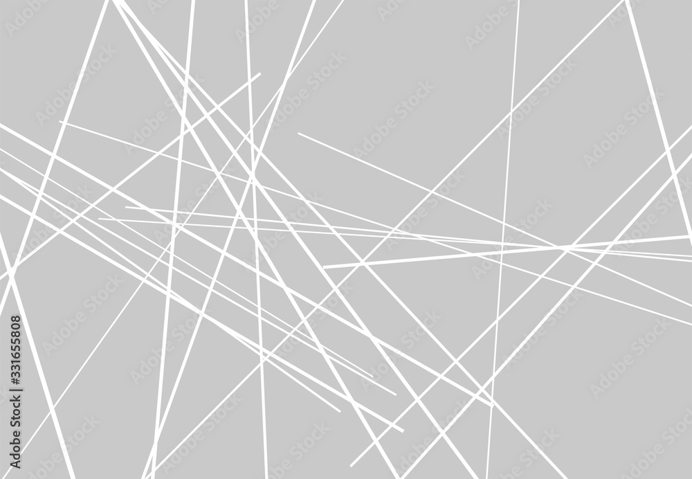 Poster abstract geometric art with random, chaotic lines. straight crossing, intersecting lines texture, st