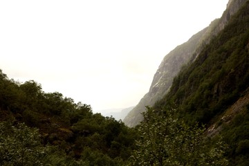 A view in mountainous terrain in norther Norway. Gorgeous norwegian nature.