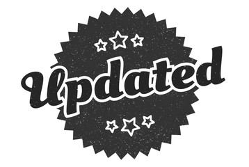 updated sign. updated round vintage retro label. updated