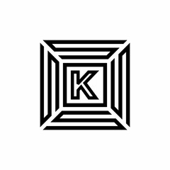 KK K letter logo icone designs