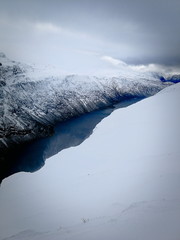 Hardangervidda Norwegia. Widok na jezioro Ringedalsvatnet. Norwesie fjordy. © Tomek