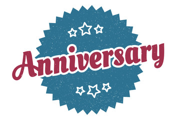 anniversary sign. anniversary round vintage retro label. anniversary