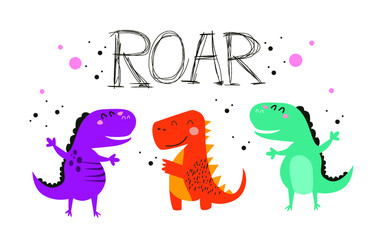 Invitation card for a dinosaur party