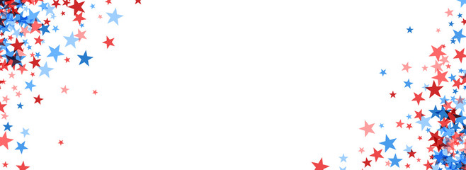 Blue and red stars horizontal background.