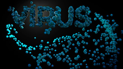 Render of the word virus