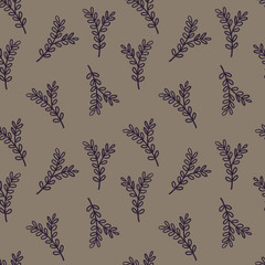 Leafs Doodle Illustration - Seamless Pattern