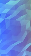 Abstract triangle geometrical blue background. Geometric origami style with gradient. 3D illustration