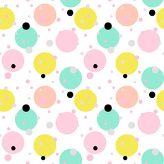 Colorful seamless pattern background with dots. Vector Illustration