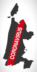 North Holland NETHERLANDS province map with Coronavirus warning illustration
