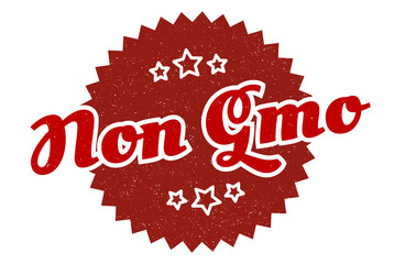 non gmo sign. non gmo round vintage retro label. non gmo