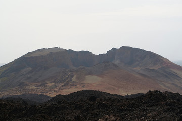 Crater near Volcano Teide on Tenerife island, Canary islands, Spain