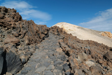 On slopes of Volcano Teide on Tenerife island, Canary islands, Spain