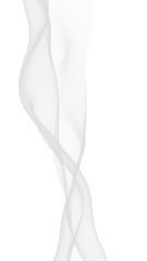 White abstract background. Fluttering white scarf. Waving on wind white fubric. 3D illustration